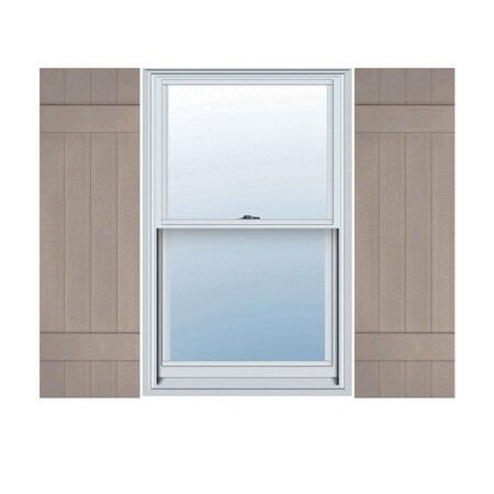 Ekena Millwork Lifetime Vinyl, 4 Board Joined (2 Batten), Board-n-Batten Shutters, w/Shutter-Loks, LJ4C14X03900CL LJ4C14X03900CL